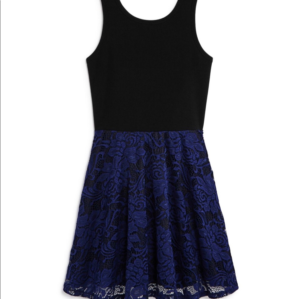 AQUA Girls' Lace-Overlay Dress, Big Kid Size L